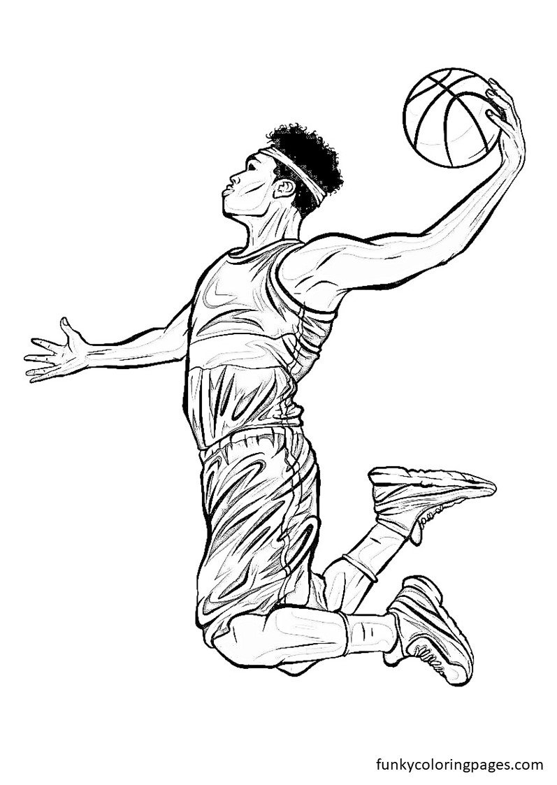 30 Basketball Coloring Pages for Free Print and Download - Funky ...