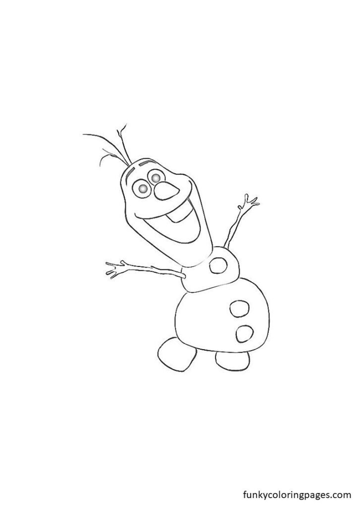 olaf coloring page free
