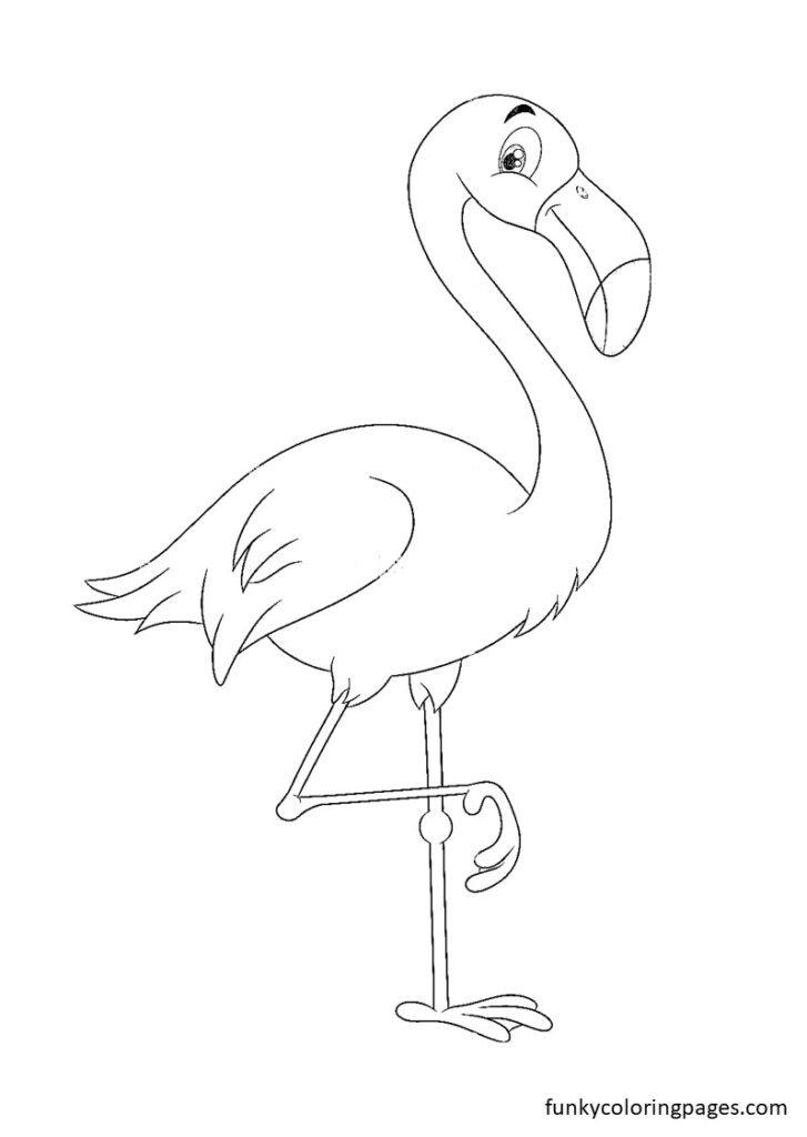 printable flamingo coloring page
