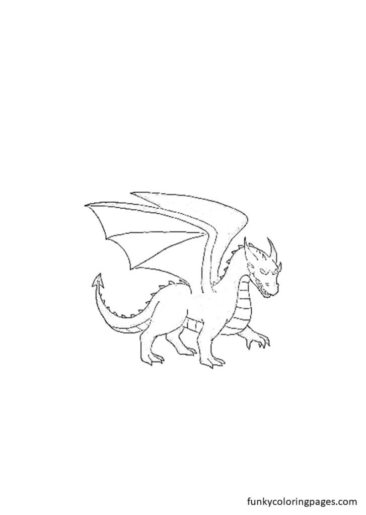 coloring page dragon