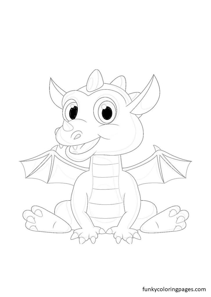 coloring page dragon