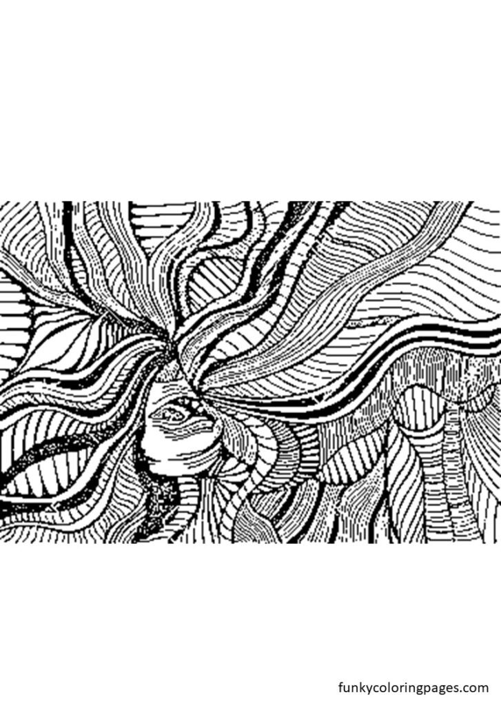 trippy coloring pages for adults