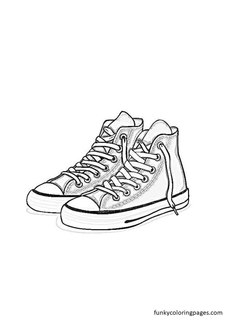 shoe coloring page