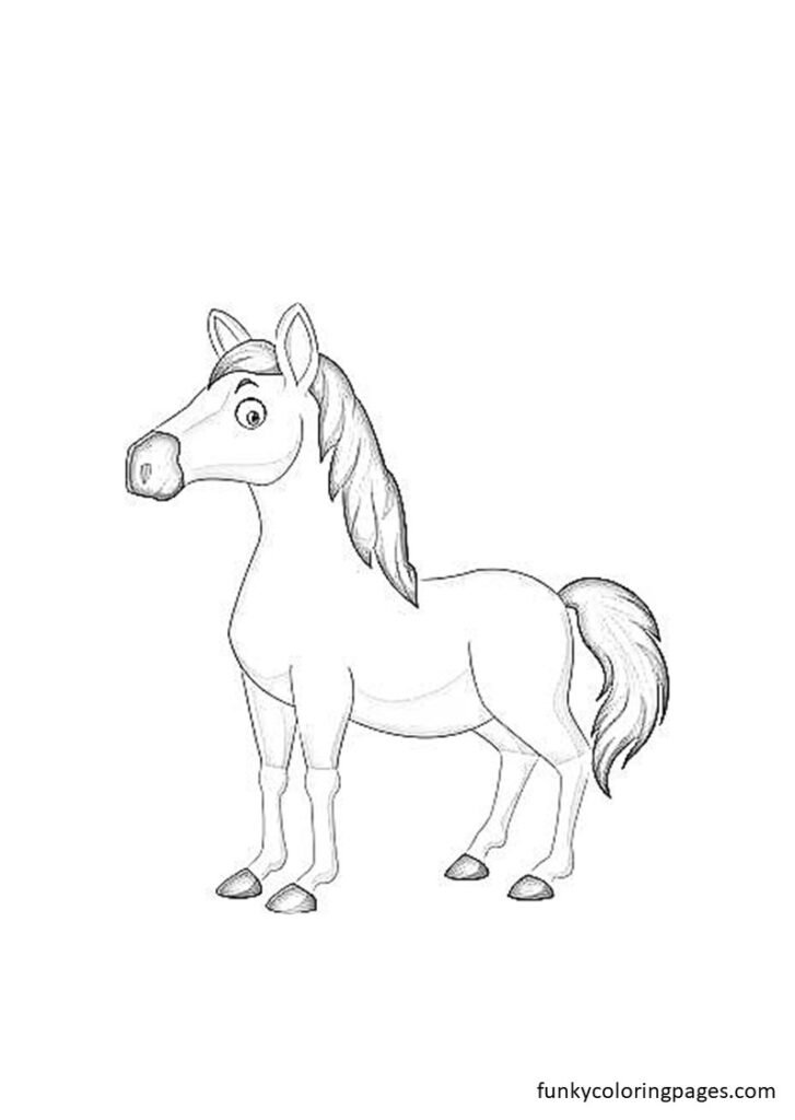coloring page horse