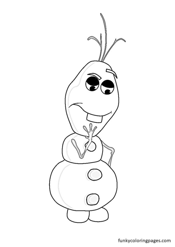 olaf coloring pages free