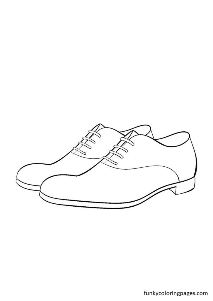 shoe coloring page