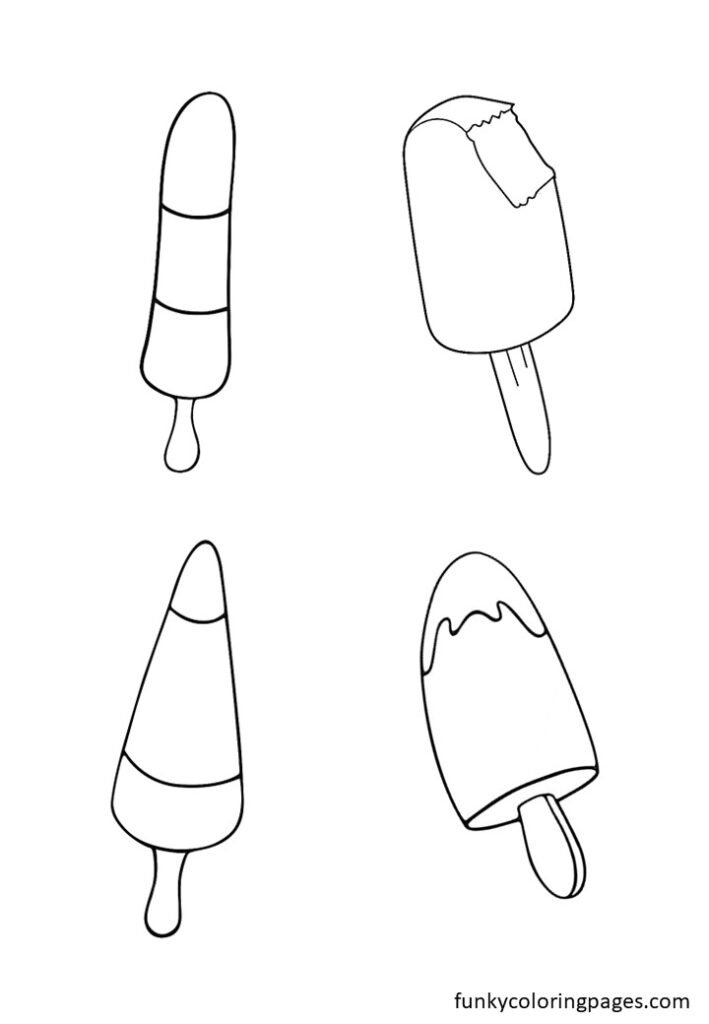 popsicle coloring page