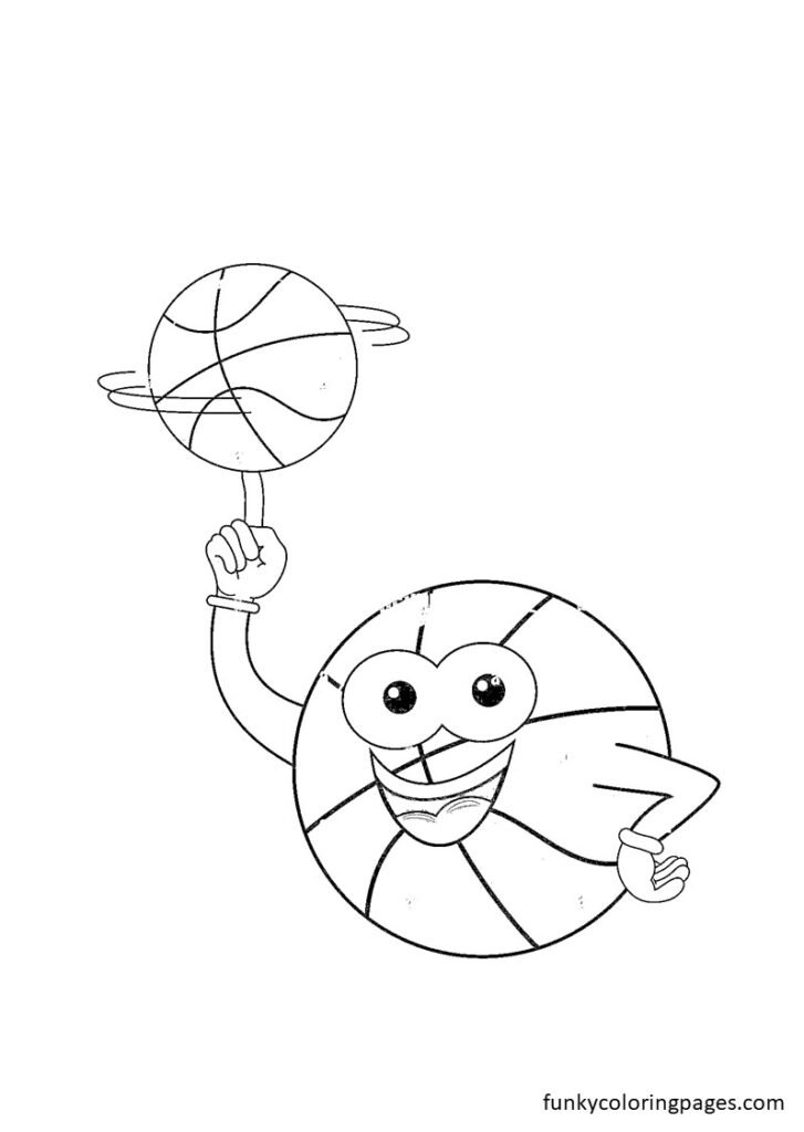 basketball coloring page