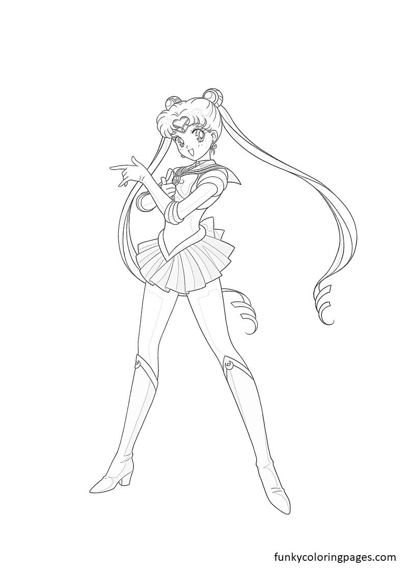 21 Sailor Moon Coloring Pages for Download and Print - Funky Coloring Pages