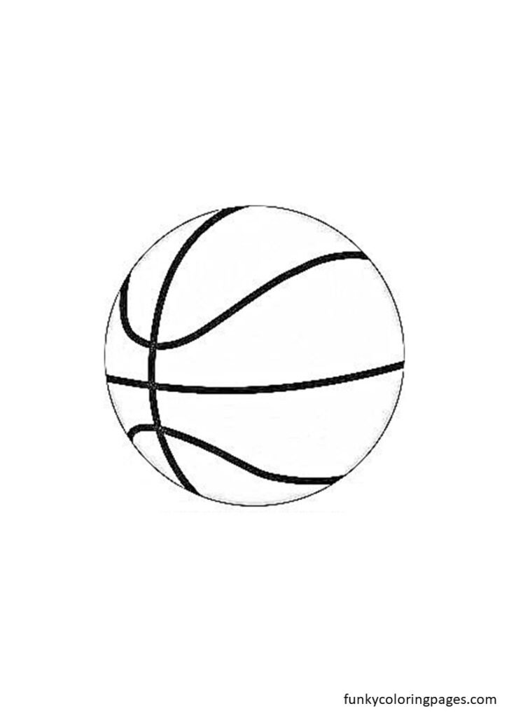 coloring page of a basketball