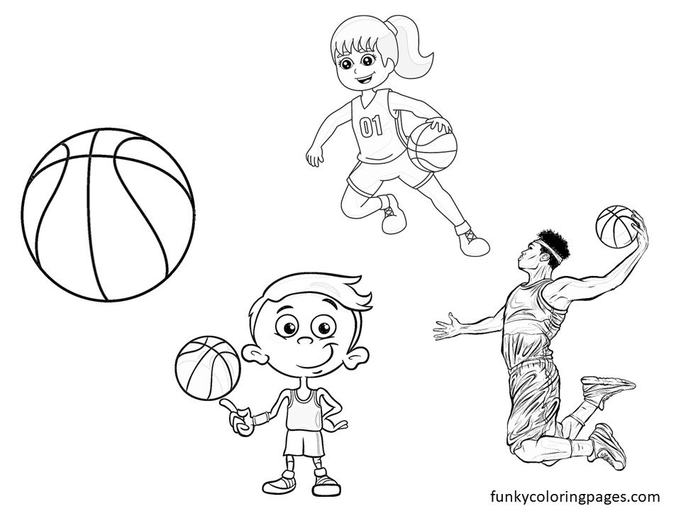 Basketball Coloring Pages for Free Print and Download