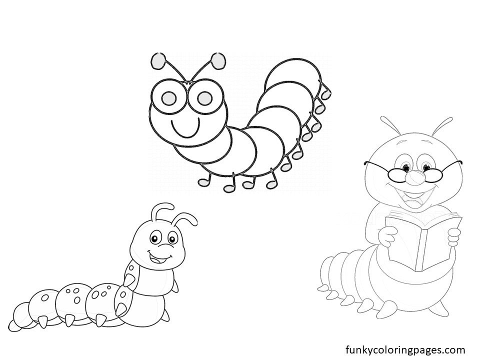 Caterpillar Coloring Pages for Free Print and Download
