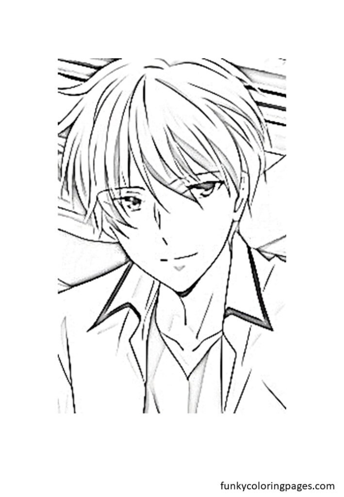 Fruits Basket Anime Kyo Sohma Coloring Pages