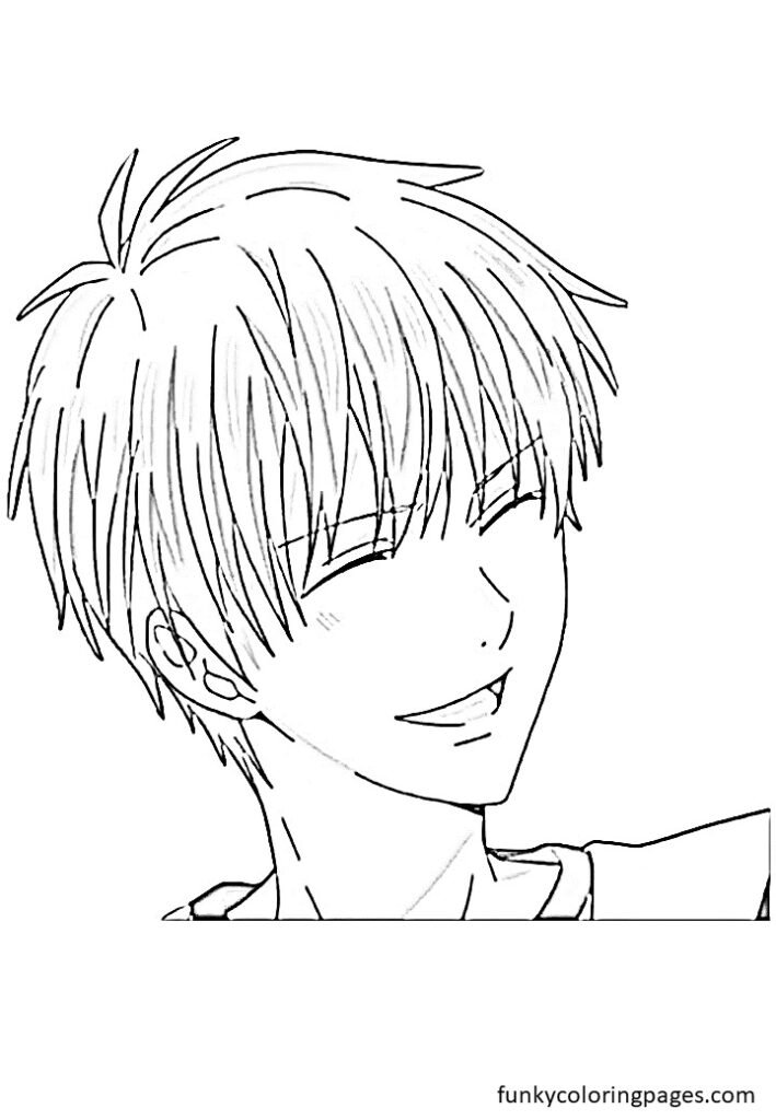 Fruits Basket Anime Kyo Sohma Coloring Pages