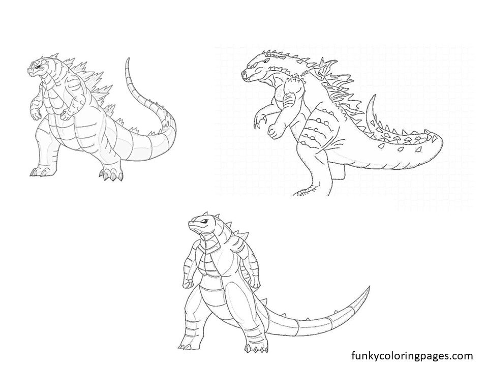 Godzilla Coloring Pages for Free Download and Print