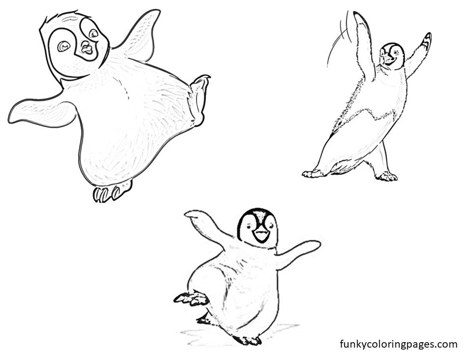 Happy Feet Coloring Pages for Download and Print